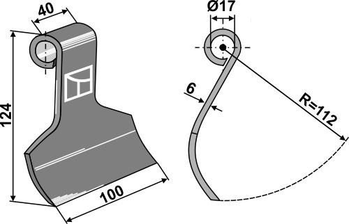 Mittelschlegel 124x40mm geeignet für: Nobili Pruning hammers, pruning hammer PTA, Y-blades, L-blades, twiested blades
