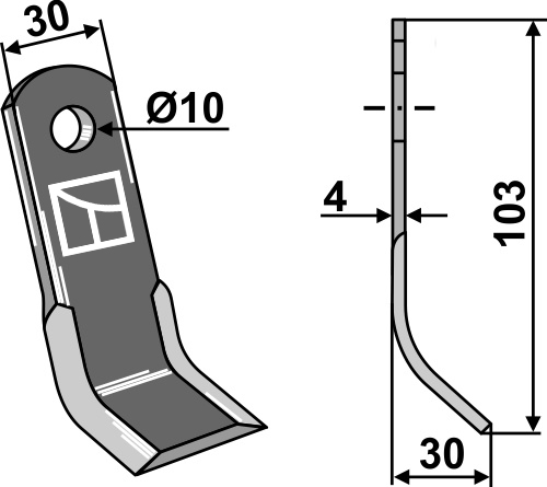 Y-Messer 103x30mm geeignet für: Orec Y-knive