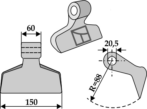 Hammerschlegel geeignet für: Sauerburger Martillos, martillos PTA, cuchillas Y, cuchillas