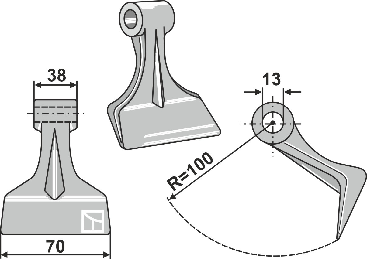 Hammerschlegel geeignet für: Seppi Hammerschlegel, Y-Messer, Messer,Mulchmesser  