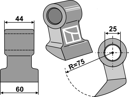 Hammerschlegel geeignet für: Agrimaster noże bijakowe, noże bijakowe PTA