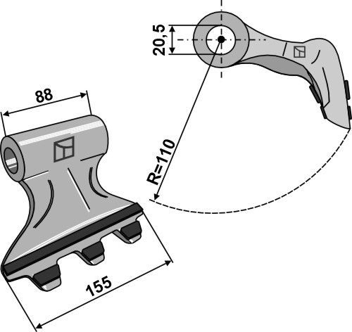 Hammerschlegel 155x88mm - PTA geeignet für: Nobili Pruning hammers, pruning hammer PTA, Y-blades, L-blades, twiested blades