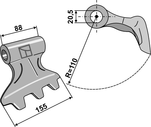 Hammerschlegel geeignet für: Kuhn CuchillasY, cuchillas rectas , martillos de trituradoras, martillos, martillos PTA