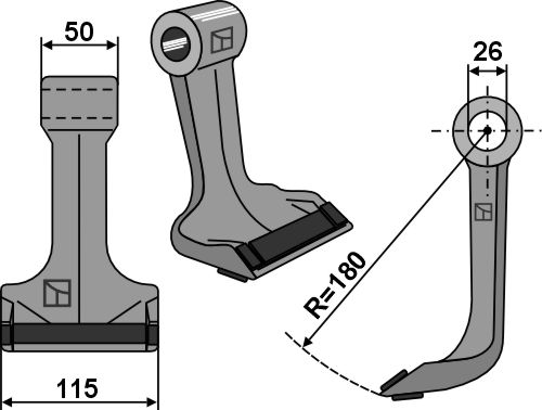Hammerschlegel 115x50mm - PTA geeignet für: Zanon Pruning hammers, pruning hammer PTA, Y-blades