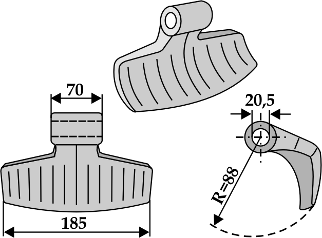 Hammerschlegel geeignet für: Agricom Hamerklepels, hamerklepels PTA