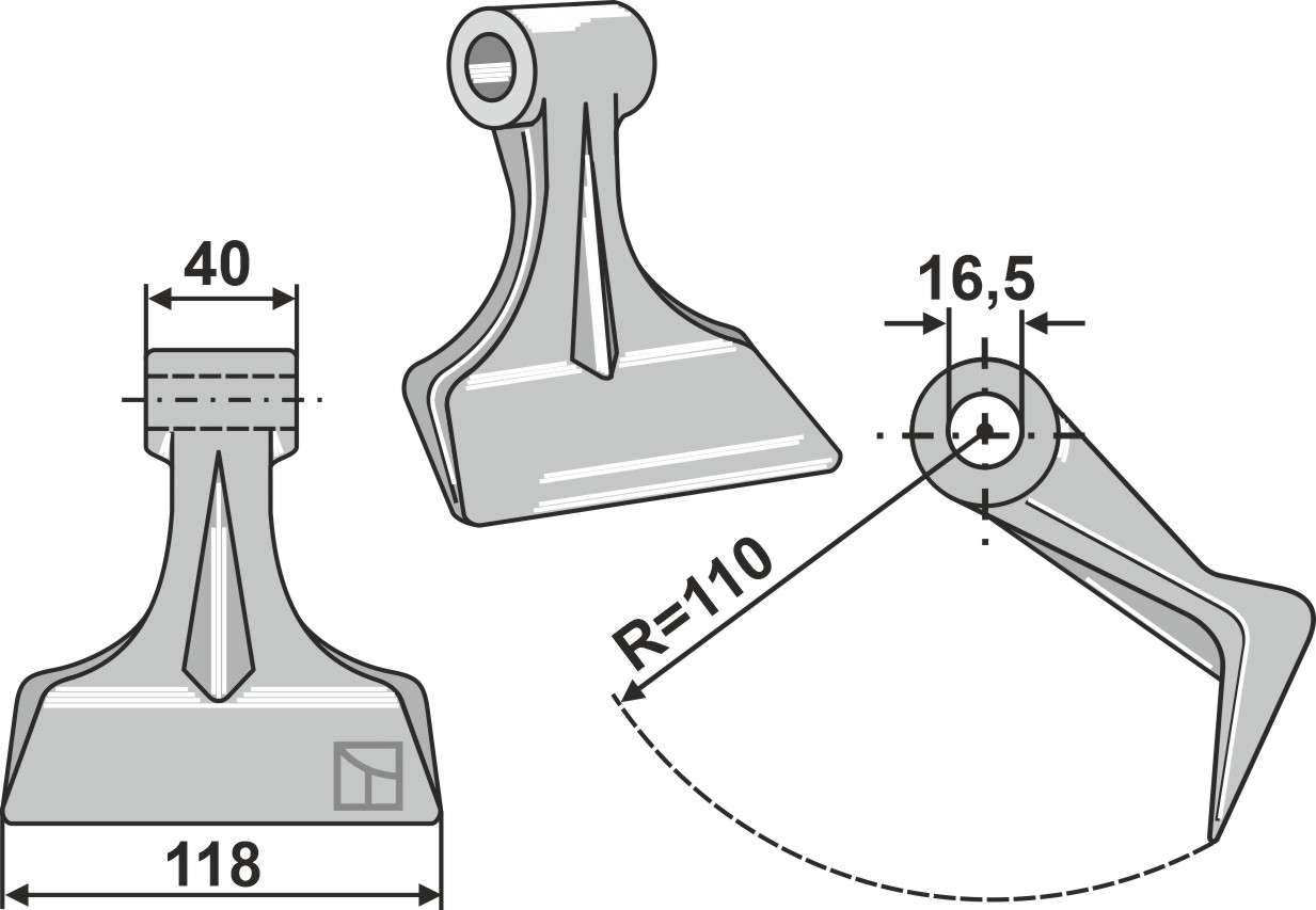 Hammerschlegel geeignet für: Kverneland Martillos de trituradora, cuchillas Y, cuchillas, martillos 