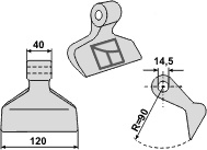 Hammerschlegel geeignet für: Ferri Y-blades, flails, straight blades, pruning hammers 