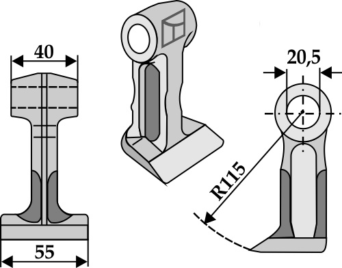 Hammerschlegel geeignet für: Berti Y-messen, klepel, hamerklepels, hamerklepels PTA