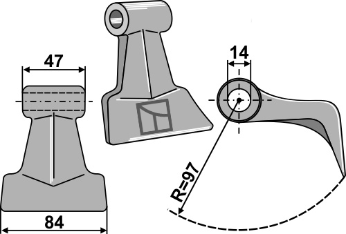 Hammerschlegel 84x47mm geeignet für: Agrimaster Pruning hammers, pruning hammer PTA