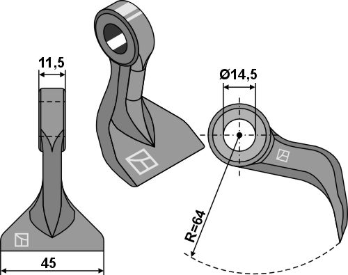 Hammerschlegel 45x11,5mm geeignet für: Agrimaster Pruning hammers, pruning hammer PTA