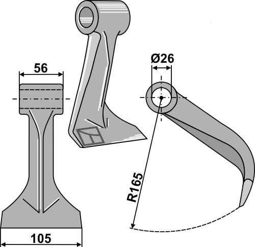 Hammerschlegel 105x56mm geeignet für: Vogel u. Noot Hammerslagler, Y-knive, knive