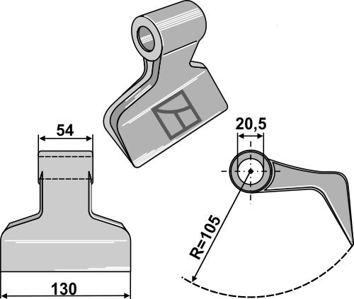 Hammerschlegel geeignet für: Dücker Y-blades, flails, pruning hammers 