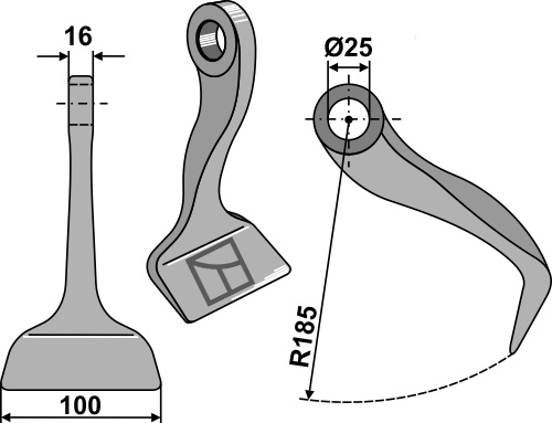 Hammerschlegel 100x16mm geeignet für: Desvoys Pruning hammers, pruning hammers PTA, Y-blades