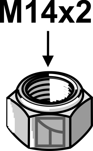 Sicherungsmutter - M14x2 geeignet für: Rousseau Tornillos, tuercas y elementos de seguridad