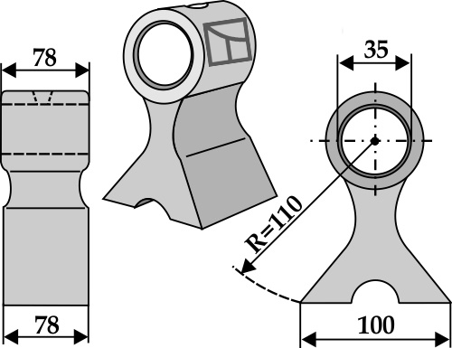 Hammerschlegel 78x78mm geeignet für: Seppi Hammerslagler, Y-knive, knive, bio knive