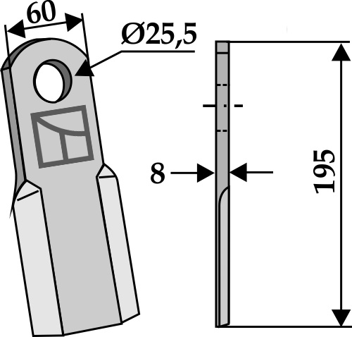 Gerades Messer geeignet für: Sicma Pruning hammers, pruning hammer PTA