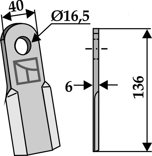 Gerades Messer geeignet für: Sicma Pruning hammers, pruning hammer PTA