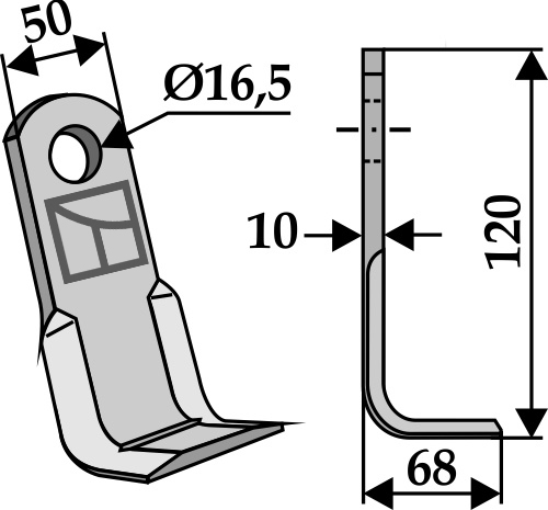 Winkelmesser 120x50mm geeignet für: Sicma Pruning hammers, pruning hammer PTA