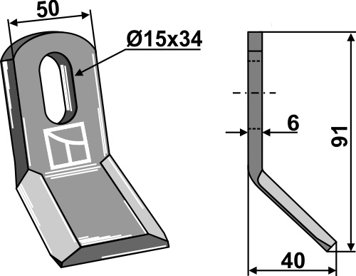 Y-Messer geeignet für: S.M.A. Hamerklepels, hamerklepels , Y-messen, klepels, Y-messen Snel-wissel-system