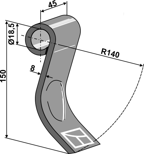 Schlegel 150x45mm geeignet für: Econ Bijake  