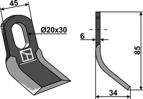 Y-Messer geeignet für: Seppi Pruning hammers, Y-blades, blades, comminution blades