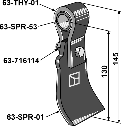 Schlegel mit Halter, Buchse und Klinge geeignet für: Spragelse-Mica Pruning hammers, pruning hammer PTA