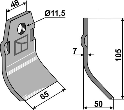 Klinge 105x65mm geeignet für: Spragelse-Mica Pruning hammers, pruning hammer PTA