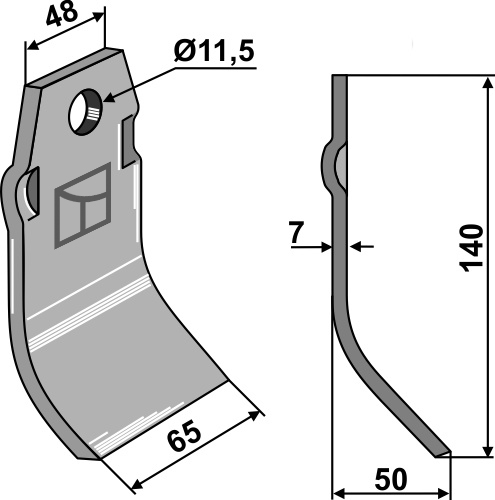 Klinge geeignet für: Spragelse-Mica Hamerklepels, hamerklepels PTA