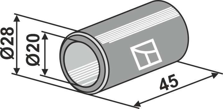 Buchse 45xØ20xØ28
