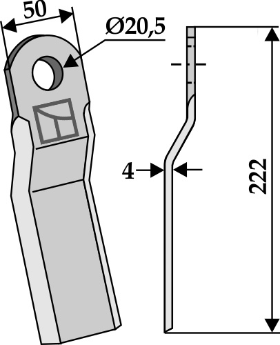 Messer 222x50mm geeignet für: Staiger Blades