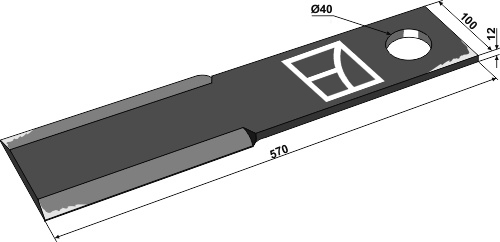 Mähermesser 570mm geeignet für: Suire Cuţite cositoare 