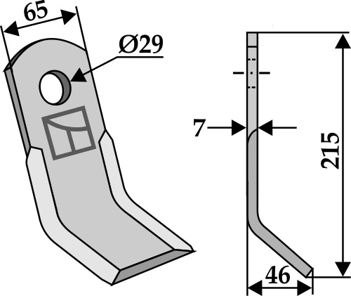 Y-Messer geeignet für: Taarup Cuchillas montadas con soporte, cuchillas Y, cuchillas, eje