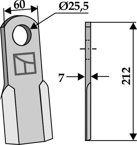 Gerades Messer geeignet für: Tierre Pruning hammers, Y-blades