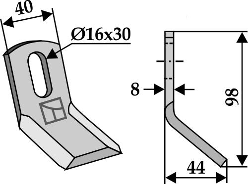 Y-Messer Universal geeignet für: Noremat Noże bijakowe, noże bijakowe quick change, noże Y, bijake 