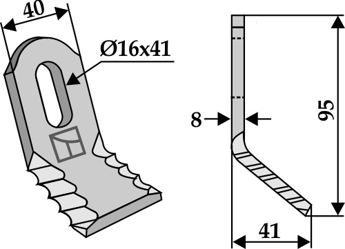 Y-Messer geeignet für: S.M.A. Hamerklepels, hamerklepels , Y-messen, klepels, Y-messen Snel-wissel-system