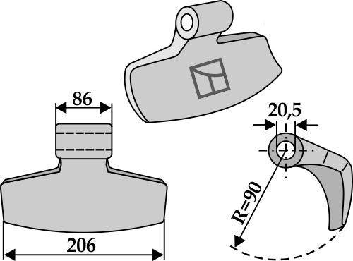 Hammerschlegel geeignet für: Herder Klepels, Y-messen, hamerklepels, hamerklepels PTA