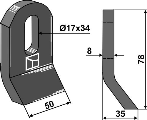 Schlegel 78x50mm geeignet für: Agrimaster Pruning hammers, pruning hammer PTA
