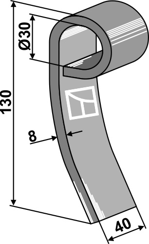 Schlegel 130x40mm geeignet für: Vogel u. Noot Hammerslagler, Y-knive, knive