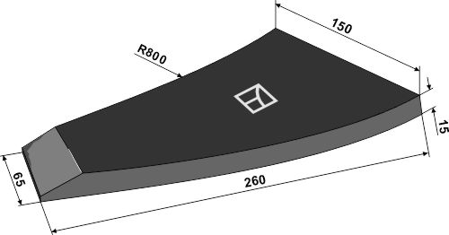 Dinte pentru sudare 150x15x260