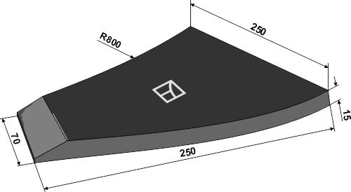 Dinte pentru sudare 250x15x220