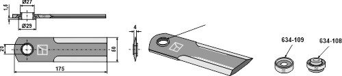 Strohhäcksler-Messer geeignet für: Claas Lexion