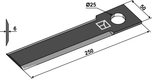 Ensilage Kniv geeignet für: Klever Knive til majshøster
