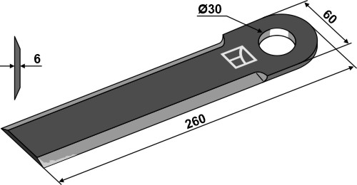 Faca geeignet für: Fantini Facas para Biotriturador para colhedoras de Milho 