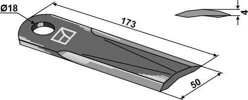 KPAB Straw chopper flail blades