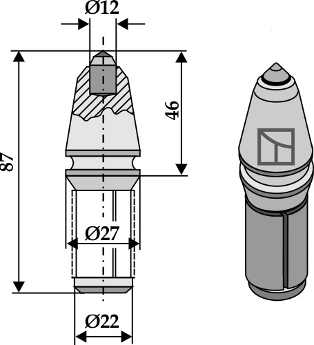 Schaft Ø22