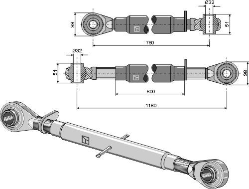 Top - links M40x3