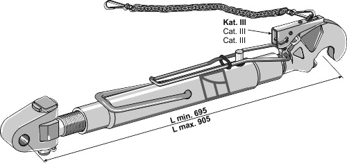 Oberlenker kpl. mit Gelenkkopf Ø25,4 geeignet für: M36x4