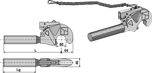 Topstang M36x4