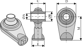 ball joint terminals for top-links