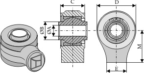 Kugelgelenke  für Oberlenker - zum Anschweißen